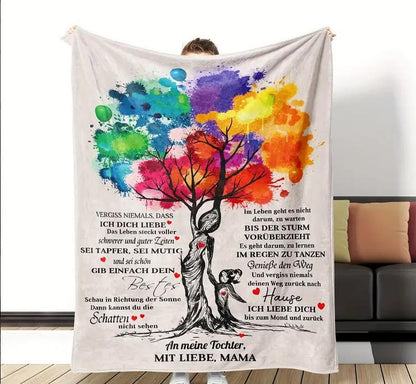 Persönliche  Kuscheldecke   "An Meine Tochter von Mama "