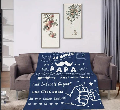 Kuscheldecke für Papa mit Spruch