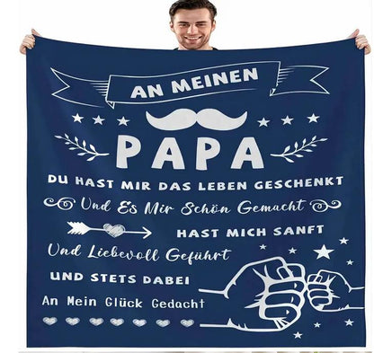Personalisierte Kuscheldecke "An meinen Papa /Vater 150x200 cm