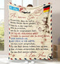 Personalisierte Kuscheldecke   "An meinen Sohn" von Mama