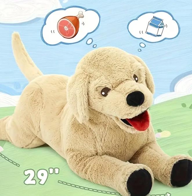 Plüsch-Labrador – goldiger Kuschelhund für Groß -Klein und Hund ! 40 cm