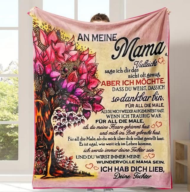Personalisierte Kuscheldecke "An Meine Mama /Mutter"150x200 cm