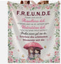 Personalisierte Kuscheldecke "An Meine Freundin "150x200 cm
