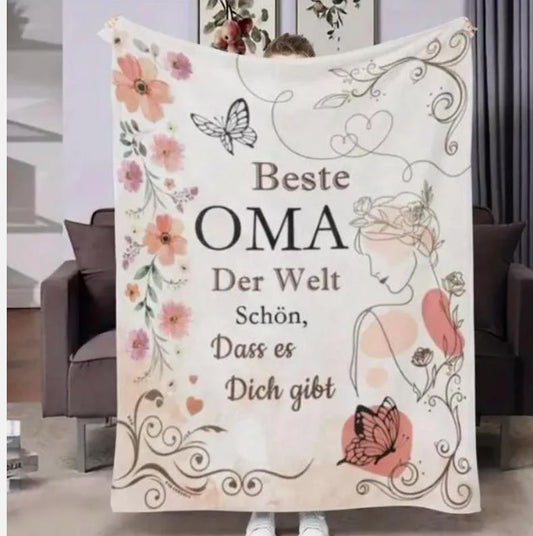 Personalisierte Kuscheldecke "An Meine OMA 150x200