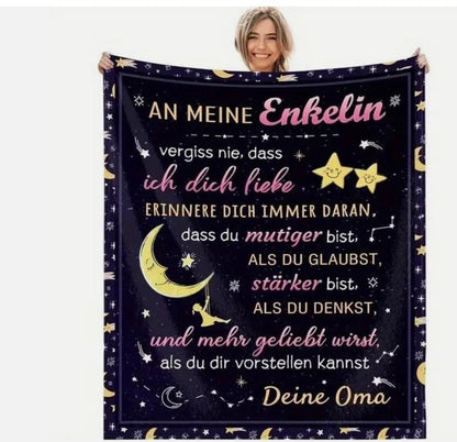 Personalisierte Kuscheldecke "An Meine Enkelin "