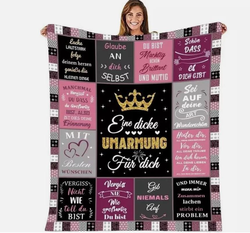 Personalisierte Kuscheldecke "An Meine Enkelin "