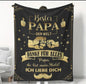Personalisierte Kuscheldecke "An meinen Papa 150x200 cm