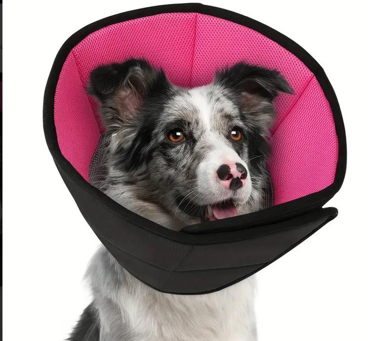 Halskrause für Hund , Schutzkragen Hund, Leckschutz Atmungsaktiver