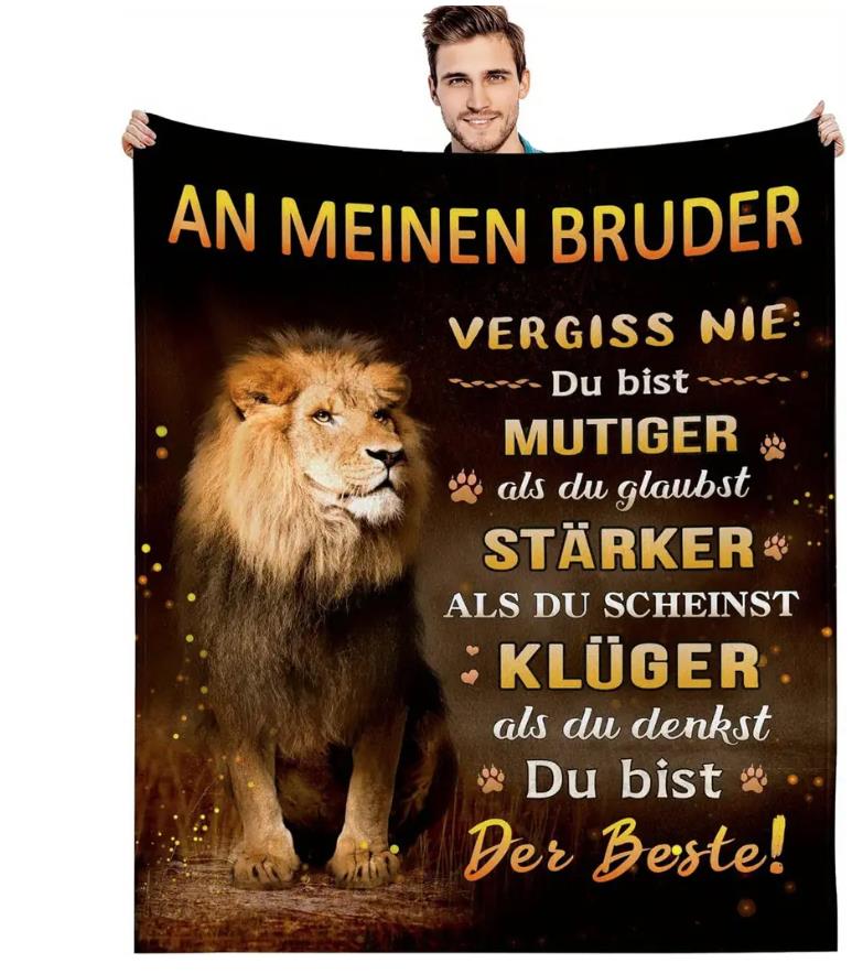 Persönliche Kuscheldecke "An meinen Bruder"