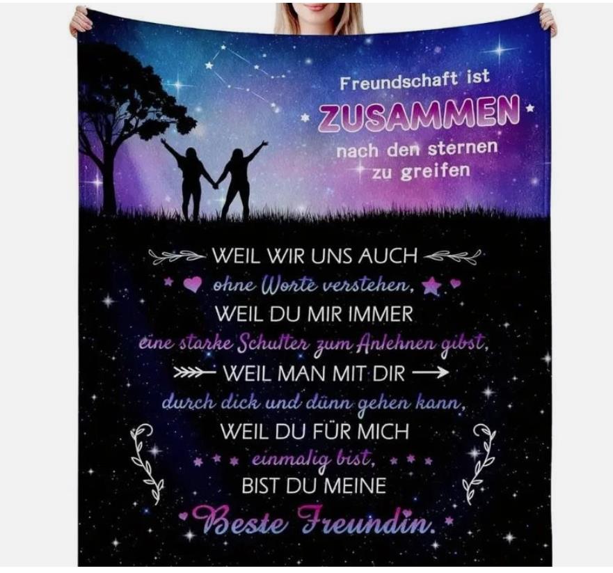 Persönliche Kuscheldecke "An Meine Freundin"