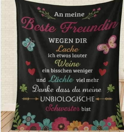 Persönliche Kuscheldecke "An Meine Freundin"