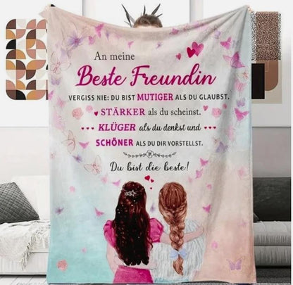 Persönliche Kuscheldecke "An Meine Freundin"
