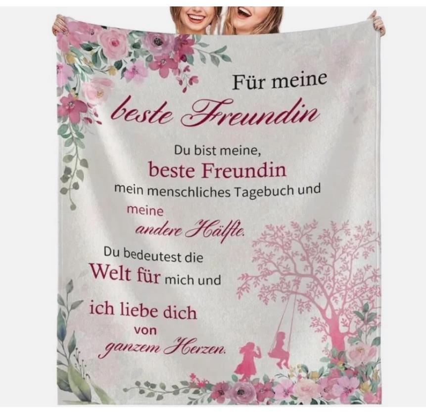 Persönliche Kuscheldecke "An Meine Freundin"