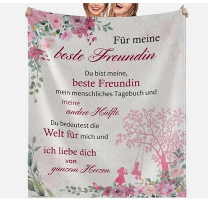 Persönliche Kuscheldecke "An Meine Freundin"