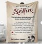 Persöhnliche Kuscheldecke "An meinen Sohn von Mama"