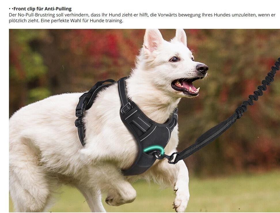 Hundegeschirr Anti-Zug NO-Pull-Geschirr atmungsaktiv reflektierend gepolstert