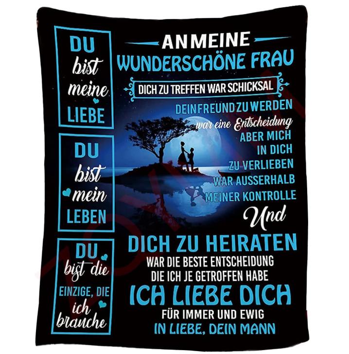 Persöhnliche Kuscheldecke "An meinen Frau "150x200