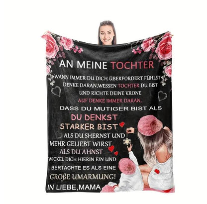 Personalisierte Kuscheldecke "An Meine Tochter von Mama "versch. Arten