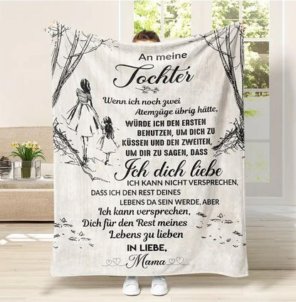 Personalisierte Kuscheldecke "An Meine Tochter von Mama "versch. Arten