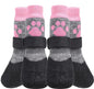 4 x Outdoor-/Indoor-Hundesocken, rutschfeste Hundeschuhe, Stiefel, wasserdichter