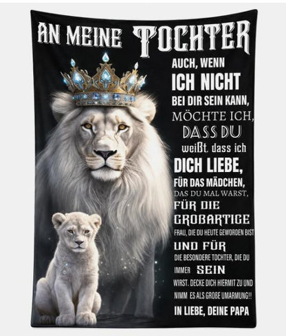 Persöhnliche Kuscheldecke "An Meine Tochter von Papa "150x200 cm