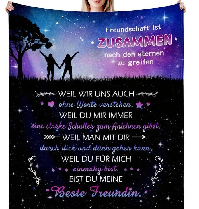 Persönliche Kuscheldecke "An Meine Freundin"
