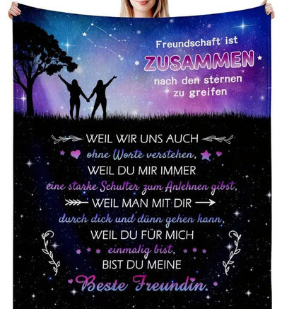 Persönliche Kuscheldecke "An Meine Freundin"