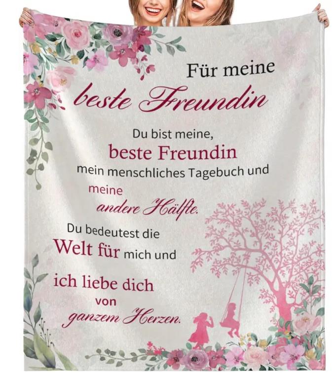 Persönliche Kuscheldecke "An Meine Freundin"