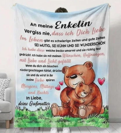 Personalisierte Kuscheldecke "An Meine Enkelin "