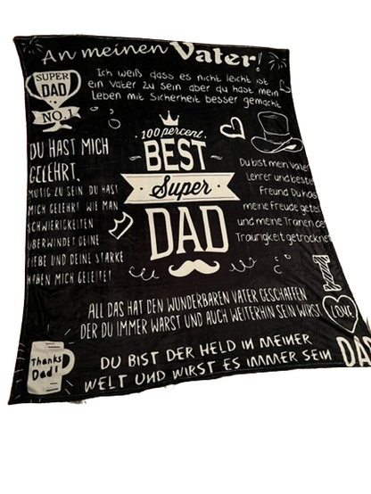 Kuscheldecke für Papa mit Spruch
