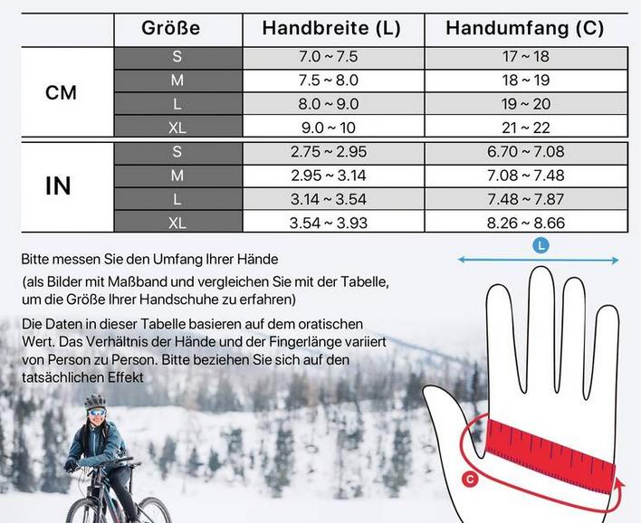 Winter warme Handschuhe Unisex, wasserdichte Winter Touchscreen-Handschuhe