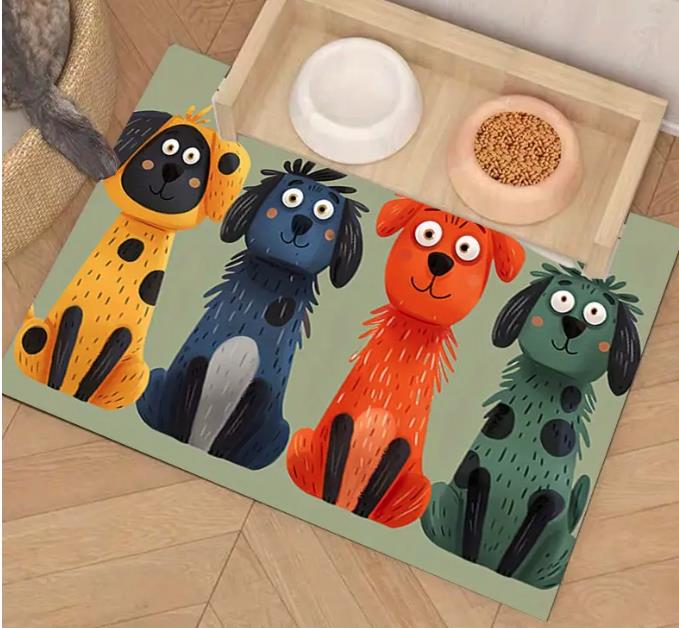 Futtermatte , Futternapfunterlage ,Fressmatte Saugfähig für Hunde Katzen