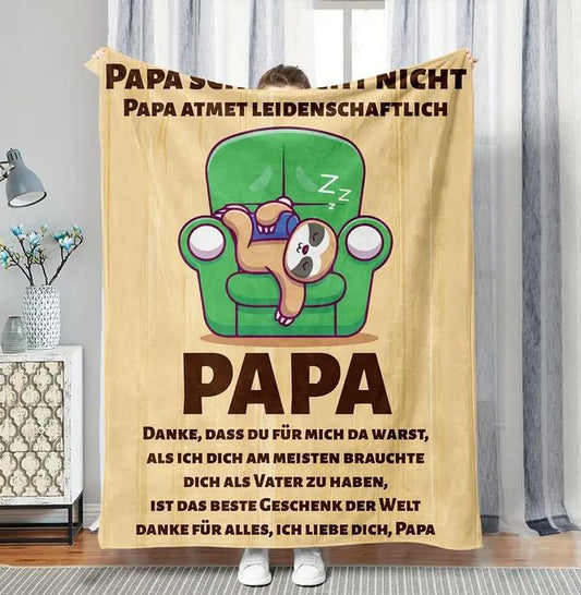 Personalisierte Kuscheldecke "An meinen Papa /Vater 150x200 cm