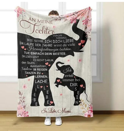 Personalisierte Kuscheldecke "An Meine Tochter von Mama "versch. Arten