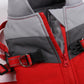 Winter Hundemantel mit Geschirr wasserdichte in Rot -Grau