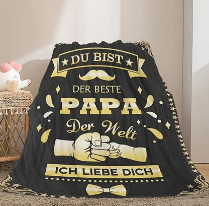 Kuscheldecke für Papa mit Spruch