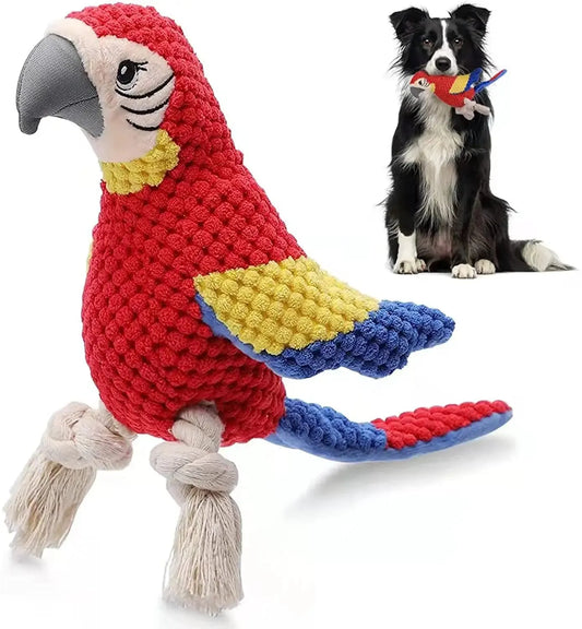 Robuster süsser Papagei 30cm – für  Hunde Zerrspielzeug