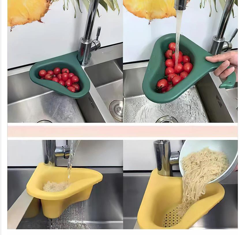 2 Set Küchensieb Waschbecken  Korb Allgemeine Obst und Gemüse  Multifunktionale