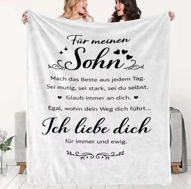 An Meinen Sohn von Mama "Persönliche Decke Kuscheldecke 150x200 cm