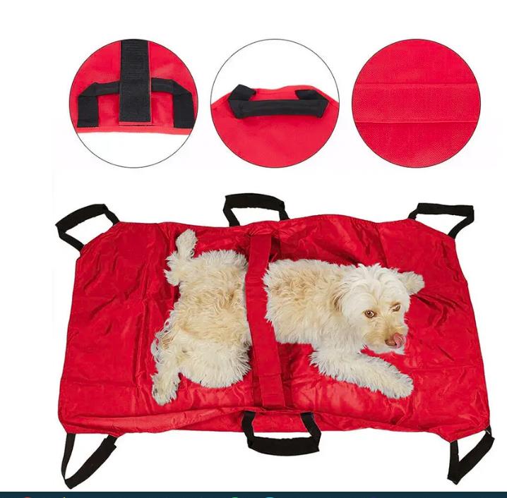 Notfall-Tiertrage Mit Sicherheitsgurt, bis 110Kg Transporttrage Für Hunde