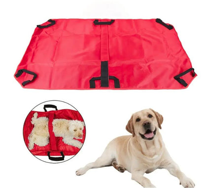 Notfall-Tiertrage Mit Sicherheitsgurt, bis 110Kg Transporttrage Für Hunde