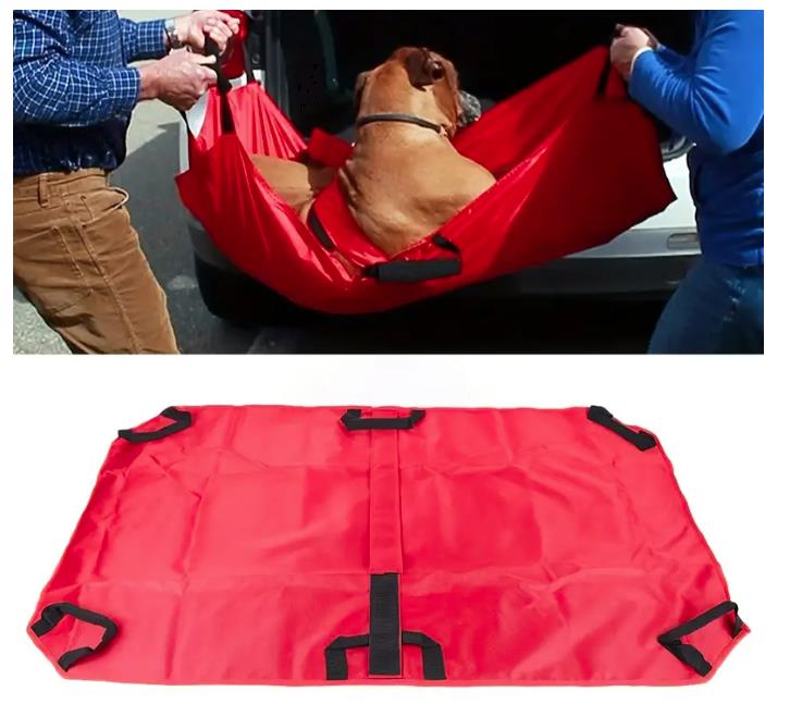 Notfall-Tiertrage Mit Sicherheitsgurt, bis 110Kg Transporttrage Für Hunde