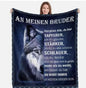 Personalisierte Kuscheldecke "An meinen Bruder "150x200 cm