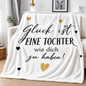 Kuscheldecke Tochter Geschenk von Mama weich warm liebevoll Spruch