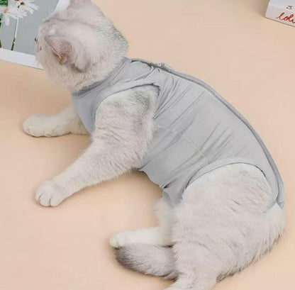 Flauschiger OP-Body für Katzen & kleine Hunde – Sanfter Wundschutz mit Stil